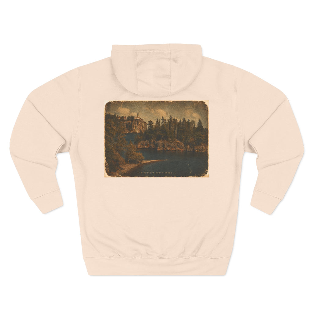 Vintage Lakeside Hoodie — Rustic Cabin Nature Graphic