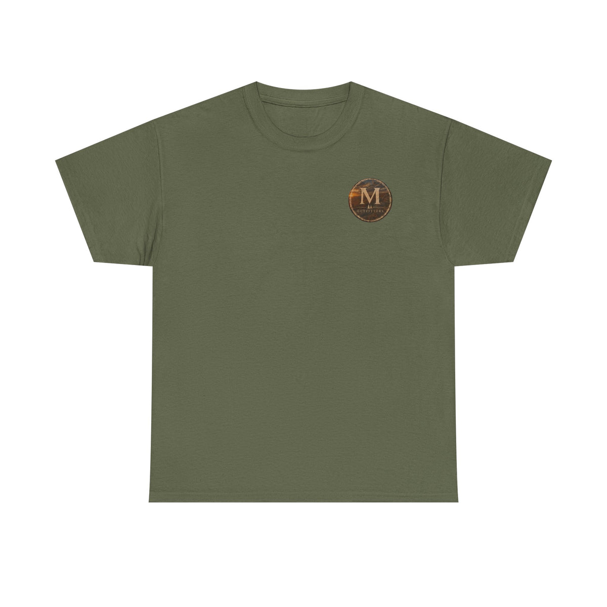 Minimal Monogram 'M' Chest Logo Tee – Classic White Cotton Shirt