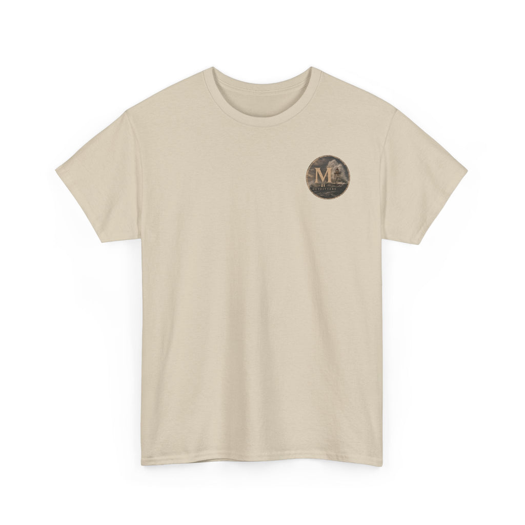 Monogram M Chest Logo Tee — Minimalist Vintage Initial T-Shirt
