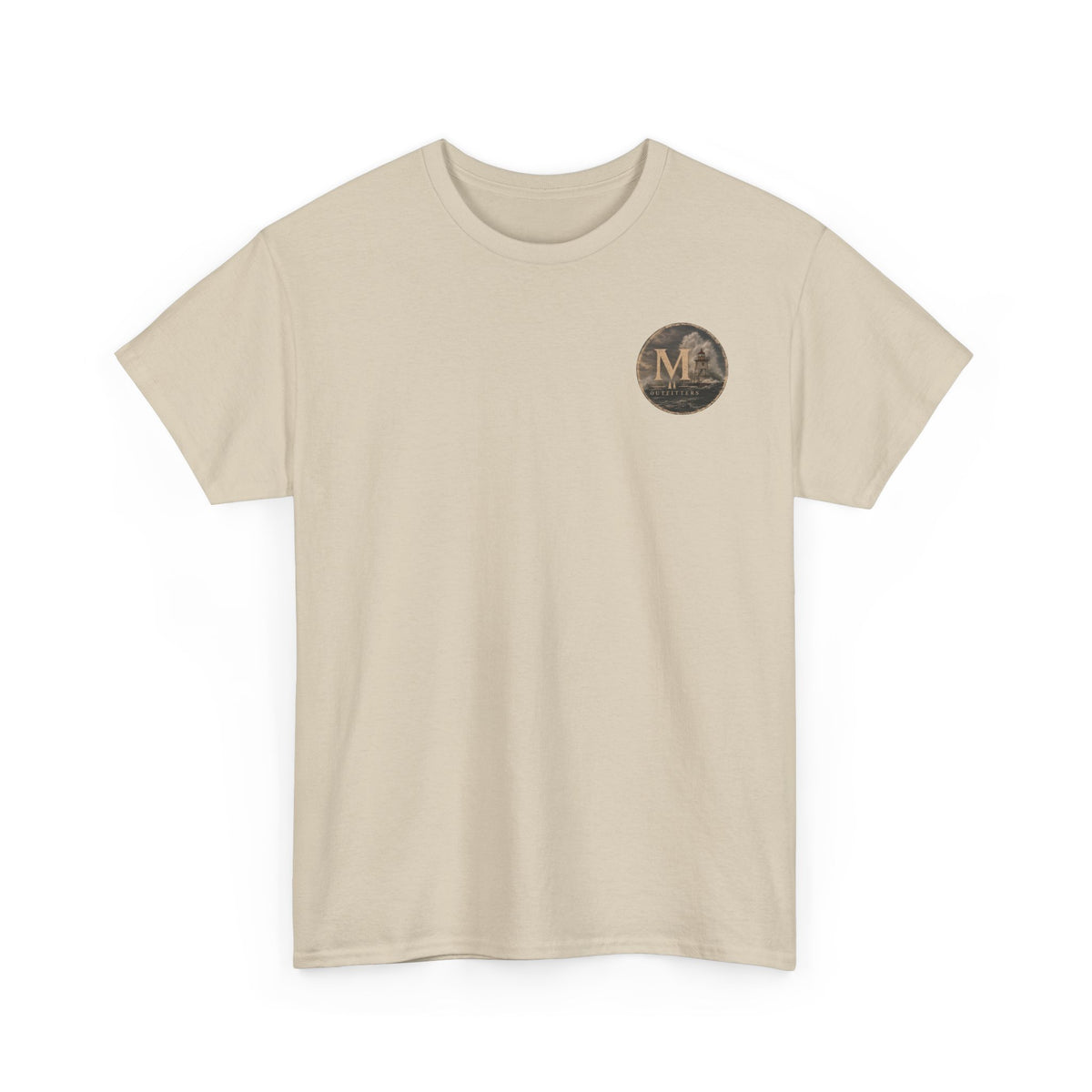 Monogram M Chest Logo Tee — Minimalist Vintage Initial T-Shirt