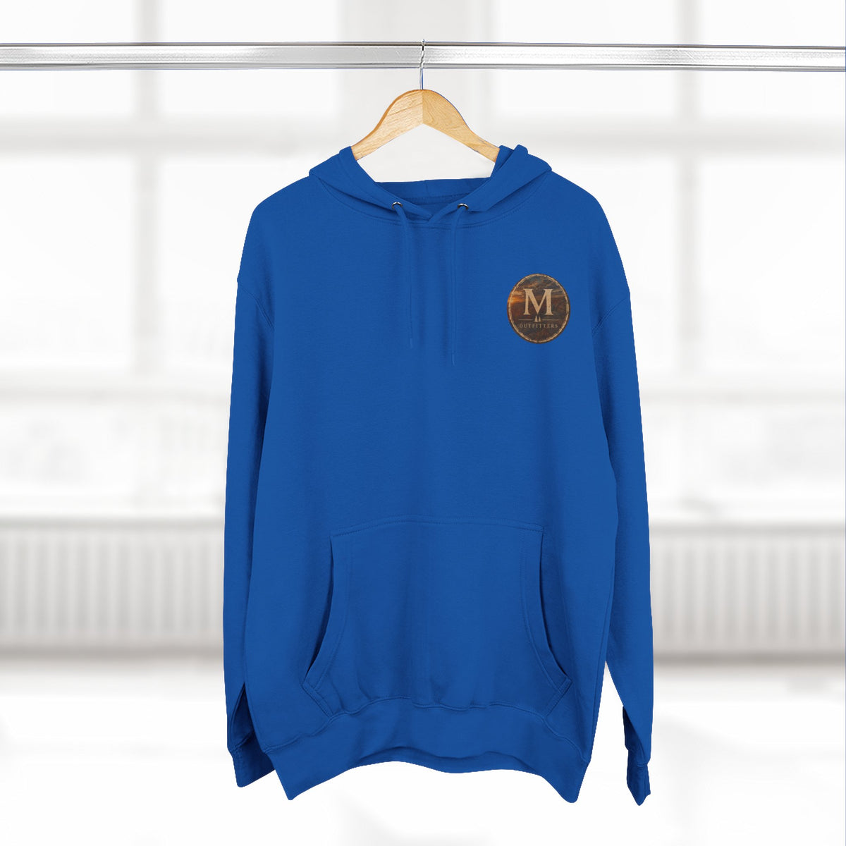 Monogram M Circle Hoodie — Minimalist Initials Fleece Pullover