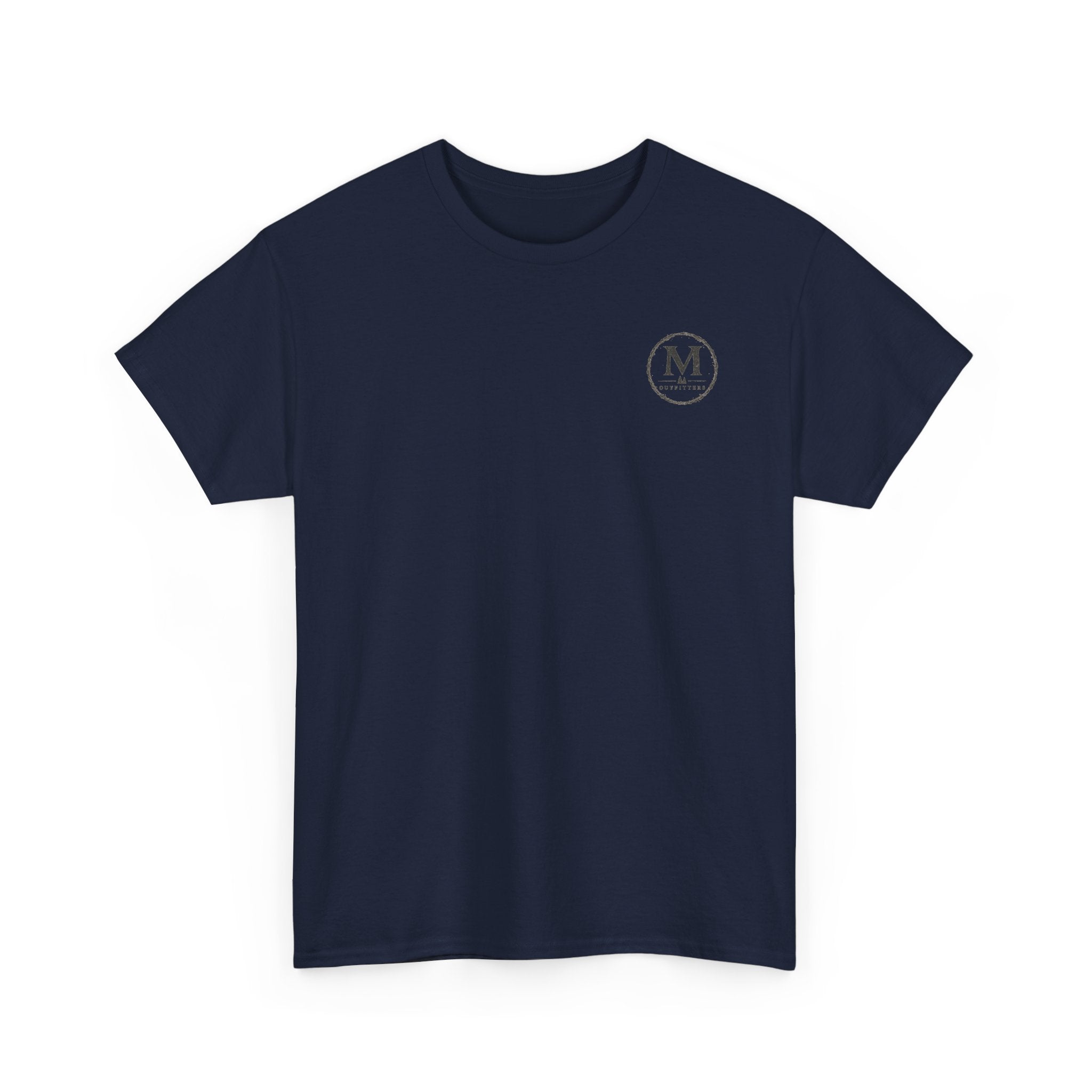 Minimalist Monogram Tee — Small Chest "M" Logo Cotton T‑Shirt