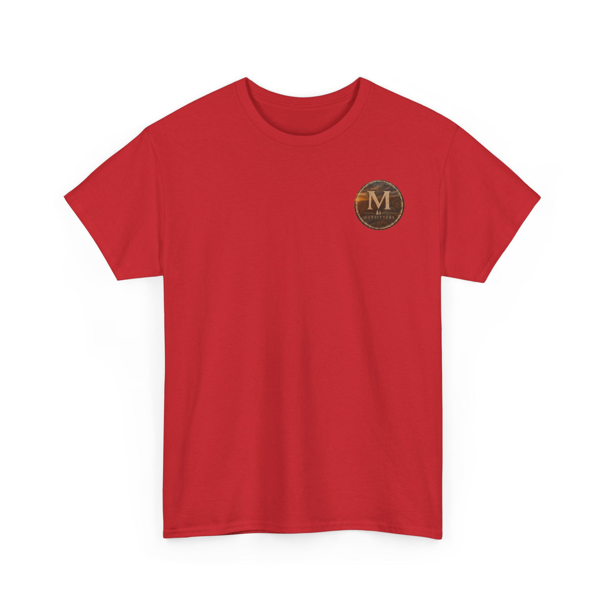 Minimal Monogram 'M' Chest Logo Tee – Classic White Cotton Shirt