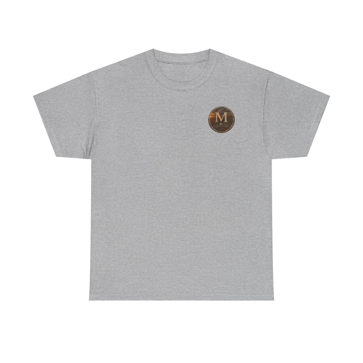 Minimal Monogram 'M' Chest Logo Tee – Classic White Cotton Shirt