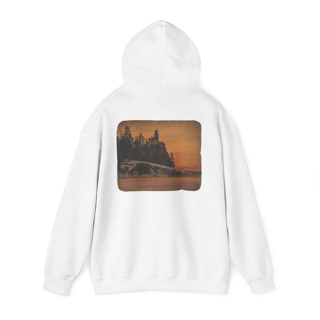 Musky Outfitters Co. Hooded Sweatshirt – Vintage Coastal Cliffs Graphic Hoodie