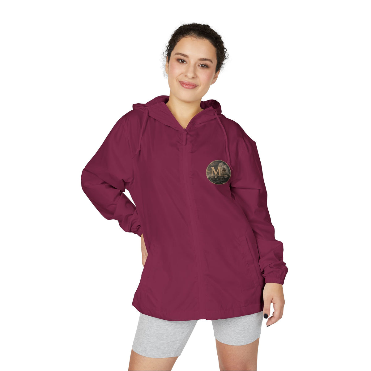 America's Midwest Windbreaker Jacket — Camo Full-Zip Hooded Windbreaker
