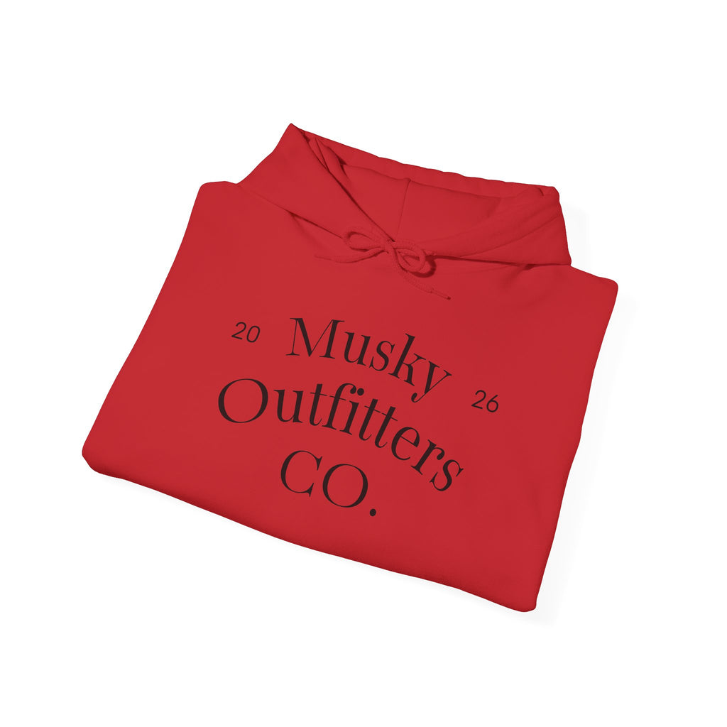 Musky Outfitters Co. Hooded Sweatshirt – Vintage Coastal Cliffs Graphic Hoodie