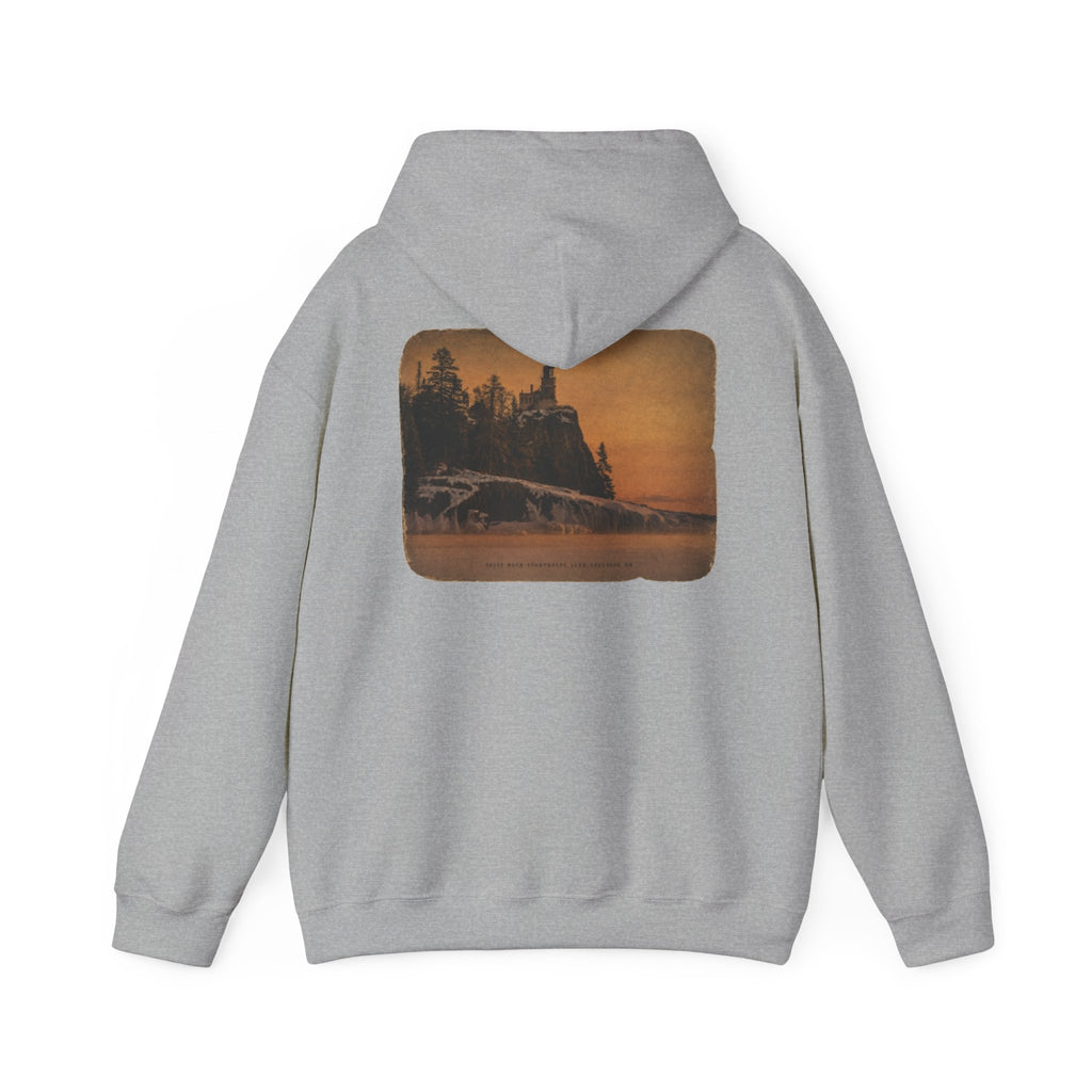 Musky Outfitters Co. Hooded Sweatshirt – Vintage Coastal Cliffs Graphic Hoodie