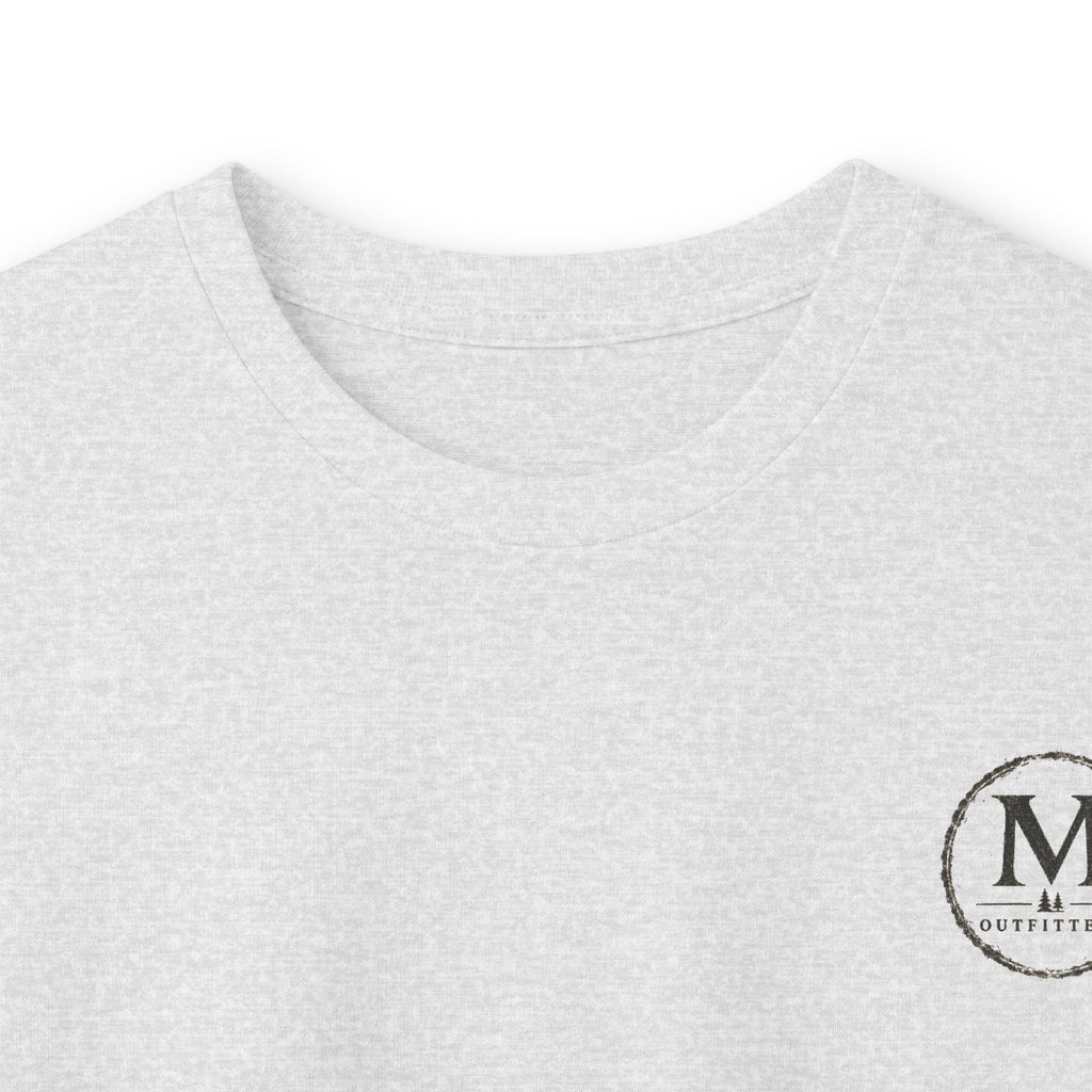 Long Sleeve Tee — Coastal Cabin Landscape Back Print
