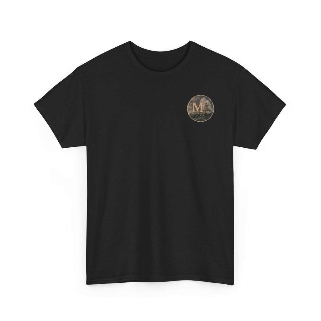 Monogram M Chest Logo Tee — Minimalist Vintage Initial T-Shirt