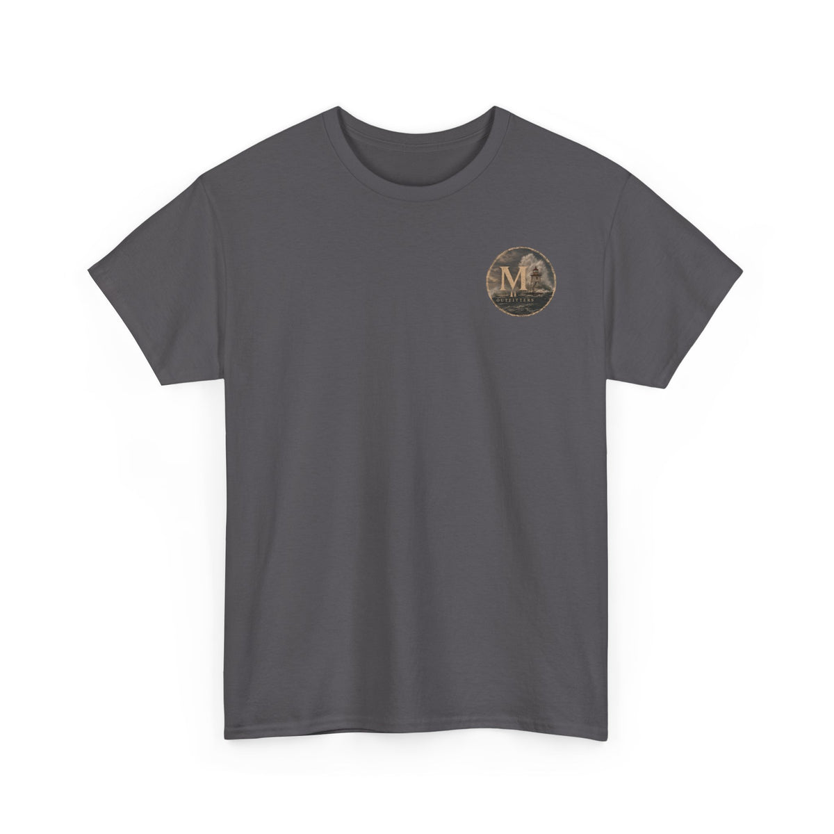 Monogram M Chest Logo Tee — Minimalist Vintage Initial T-Shirt
