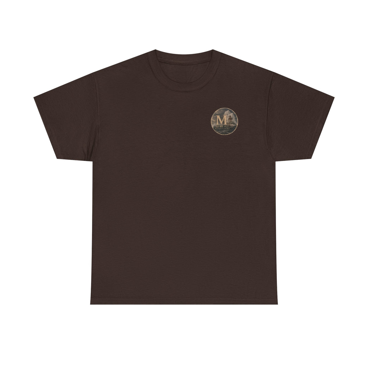 Monogram M Chest Logo Tee — Minimalist Vintage Initial T-Shirt