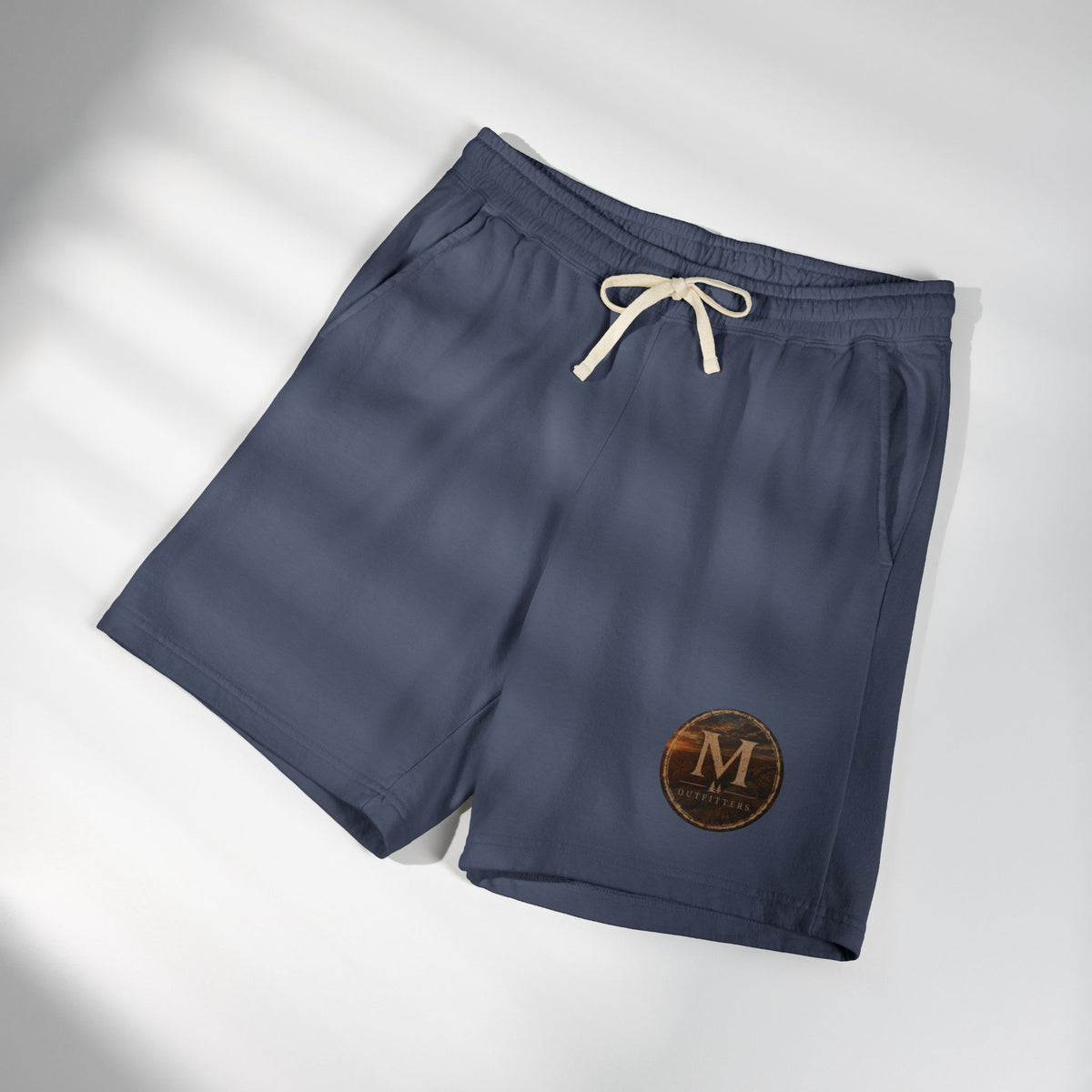 Lightweight Fleece Sweat Shorts with Retro Monogram Patch