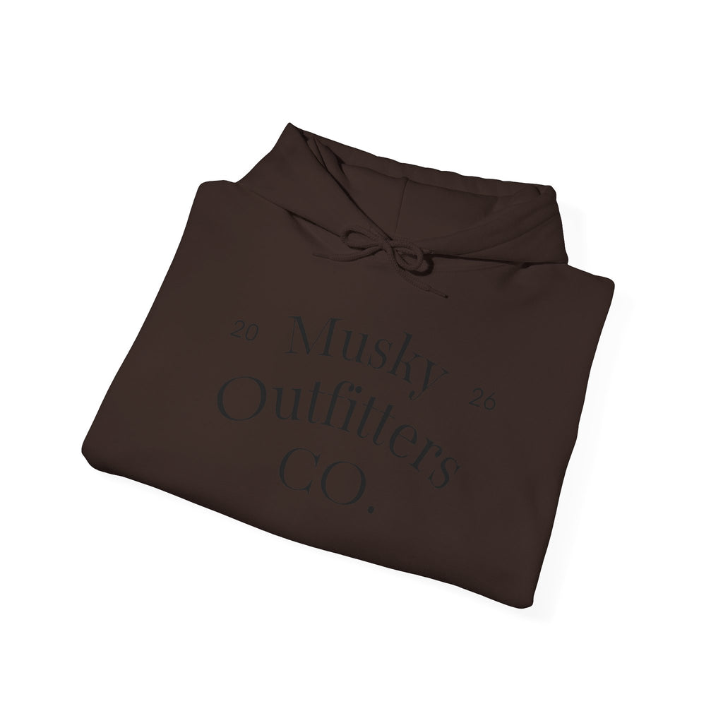 Musky Outfitters Co. Hooded Sweatshirt – Vintage Coastal Cliffs Graphic Hoodie