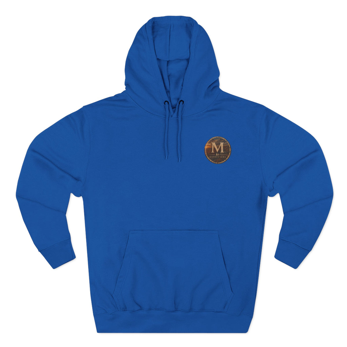 Monogram M Circle Hoodie — Minimalist Initials Fleece Pullover
