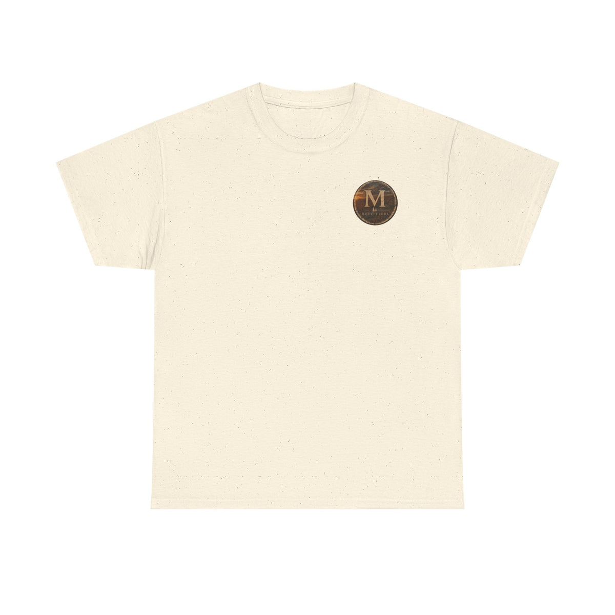 Minimal Monogram 'M' Chest Logo Tee – Classic White Cotton Shirt
