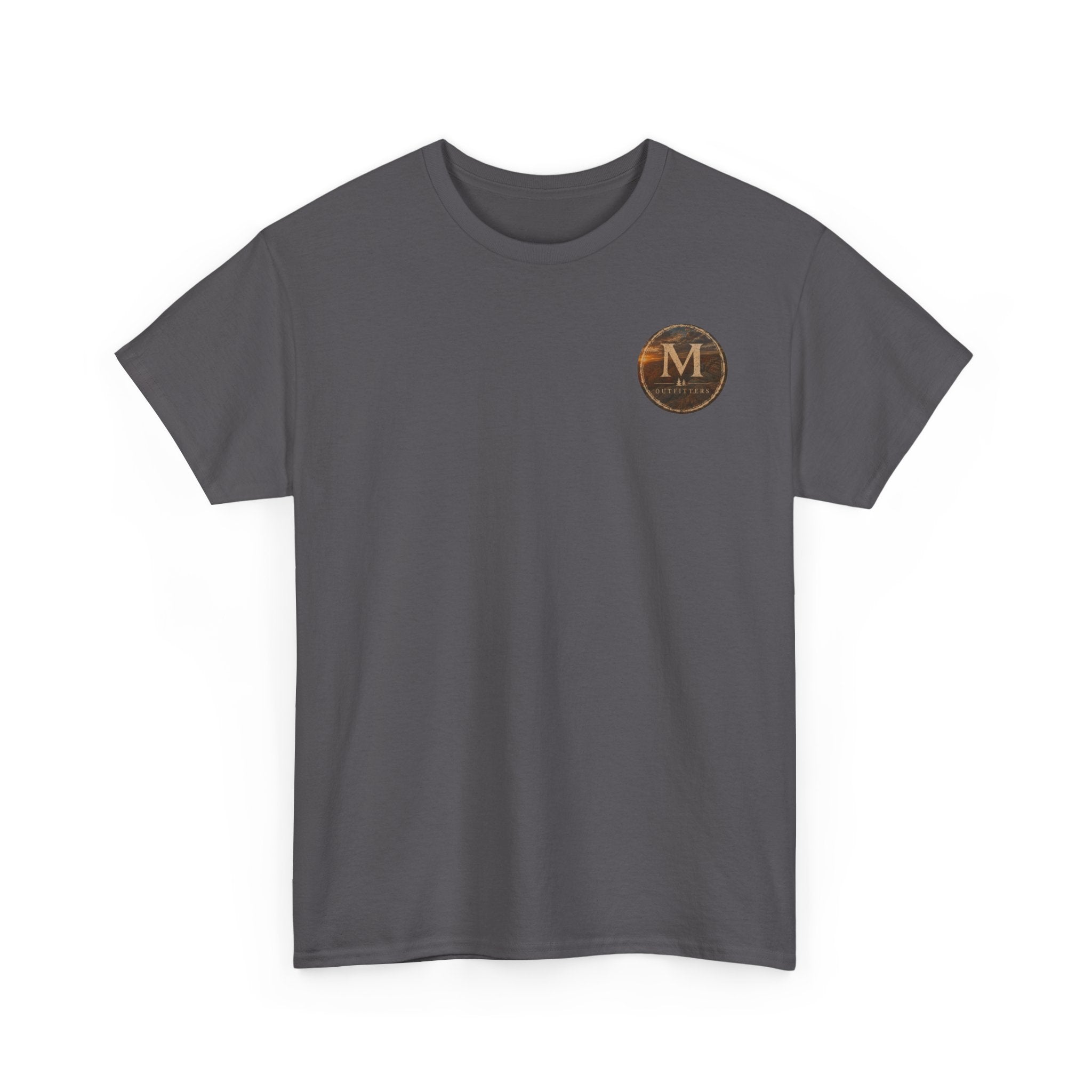 Minimal Monogram 'M' Chest Logo Tee – Classic White Cotton Shirt