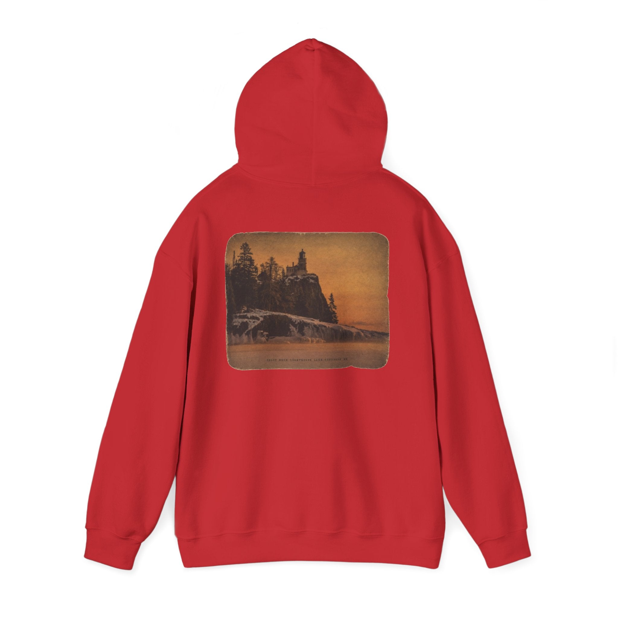 Musky Outfitters Co. Hooded Sweatshirt – Vintage Coastal Cliffs Graphic Hoodie