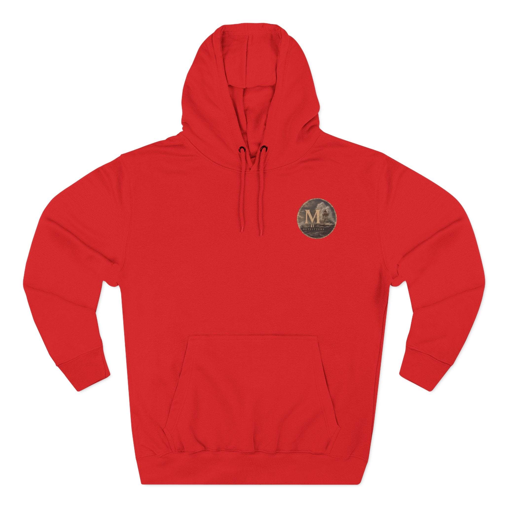 Minimal Monogram Circle Hoodie — Subtle Gold "M" Chest Logo
