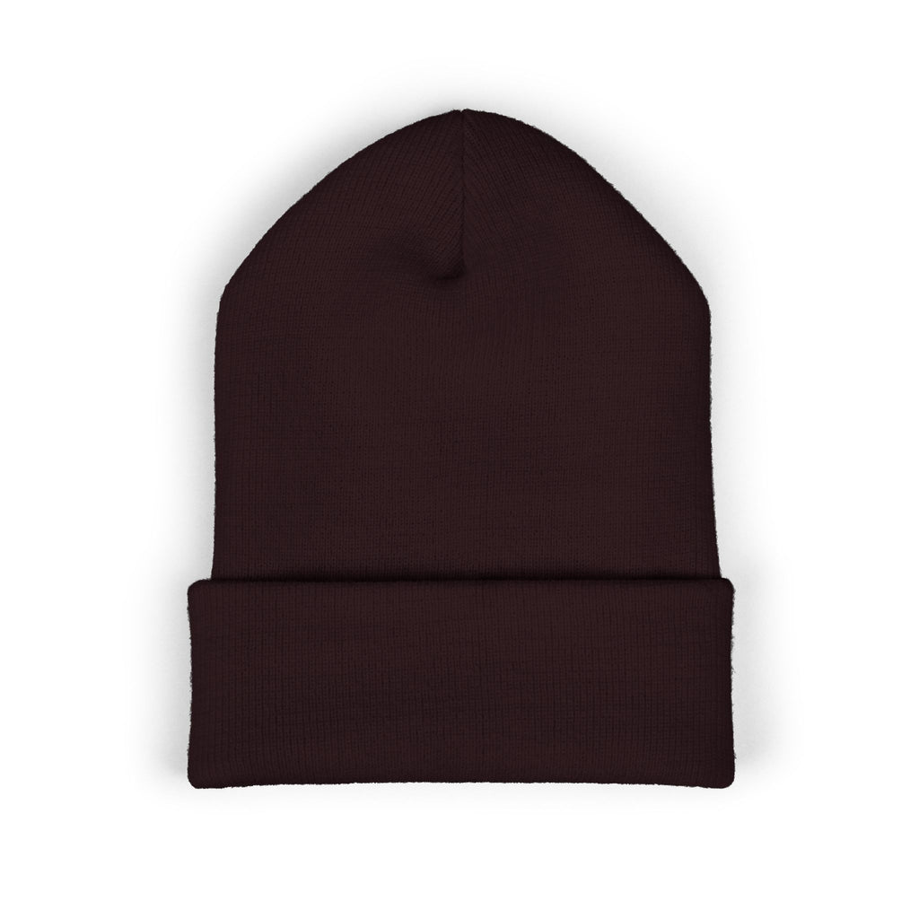 Embroidered Monogram Cuffed Beanie – Classic Knit Winter Hat