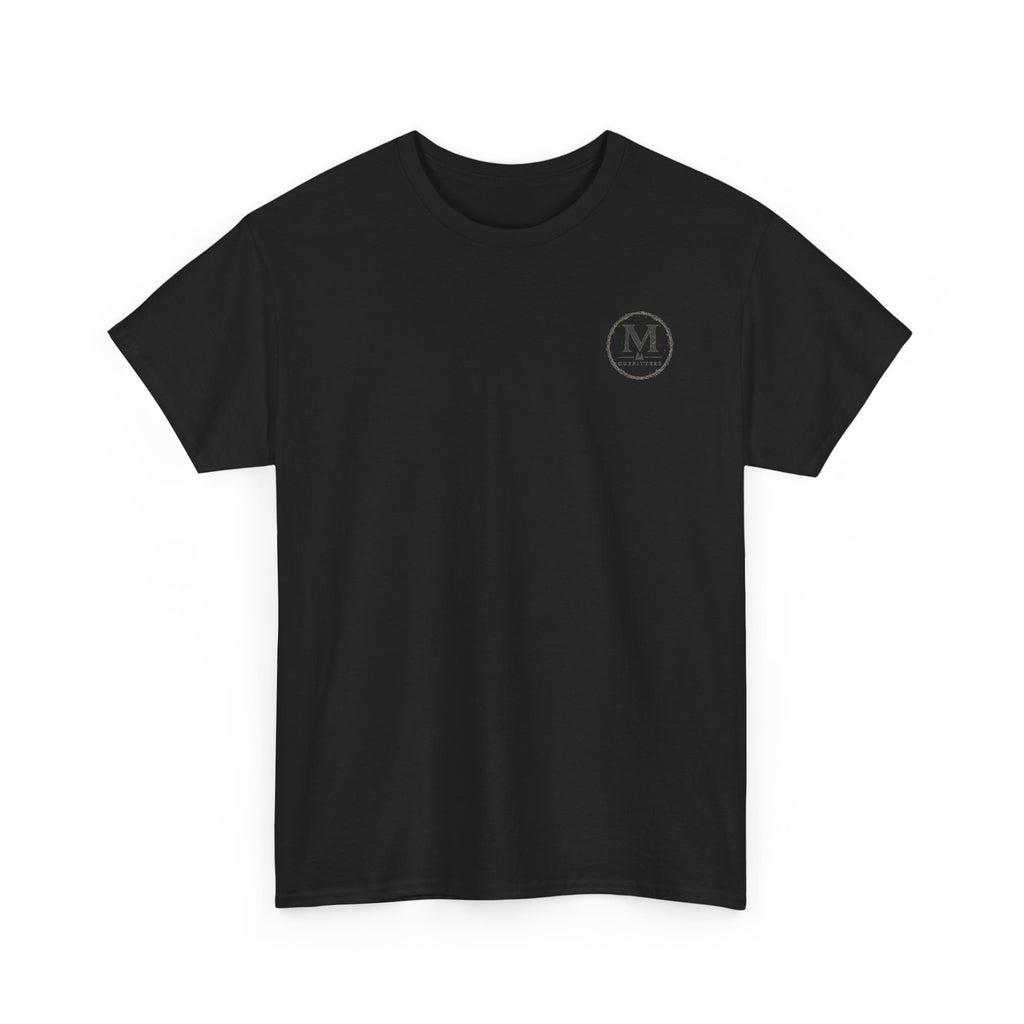 Minimalist Monogram Tee — Small Chest "M" Logo Cotton T‑Shirt