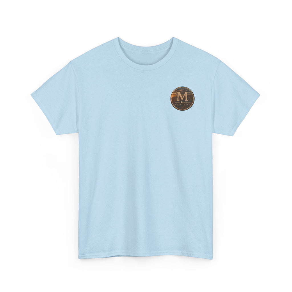 Minimal Monogram 'M' Chest Logo Tee – Classic White Cotton Shirt