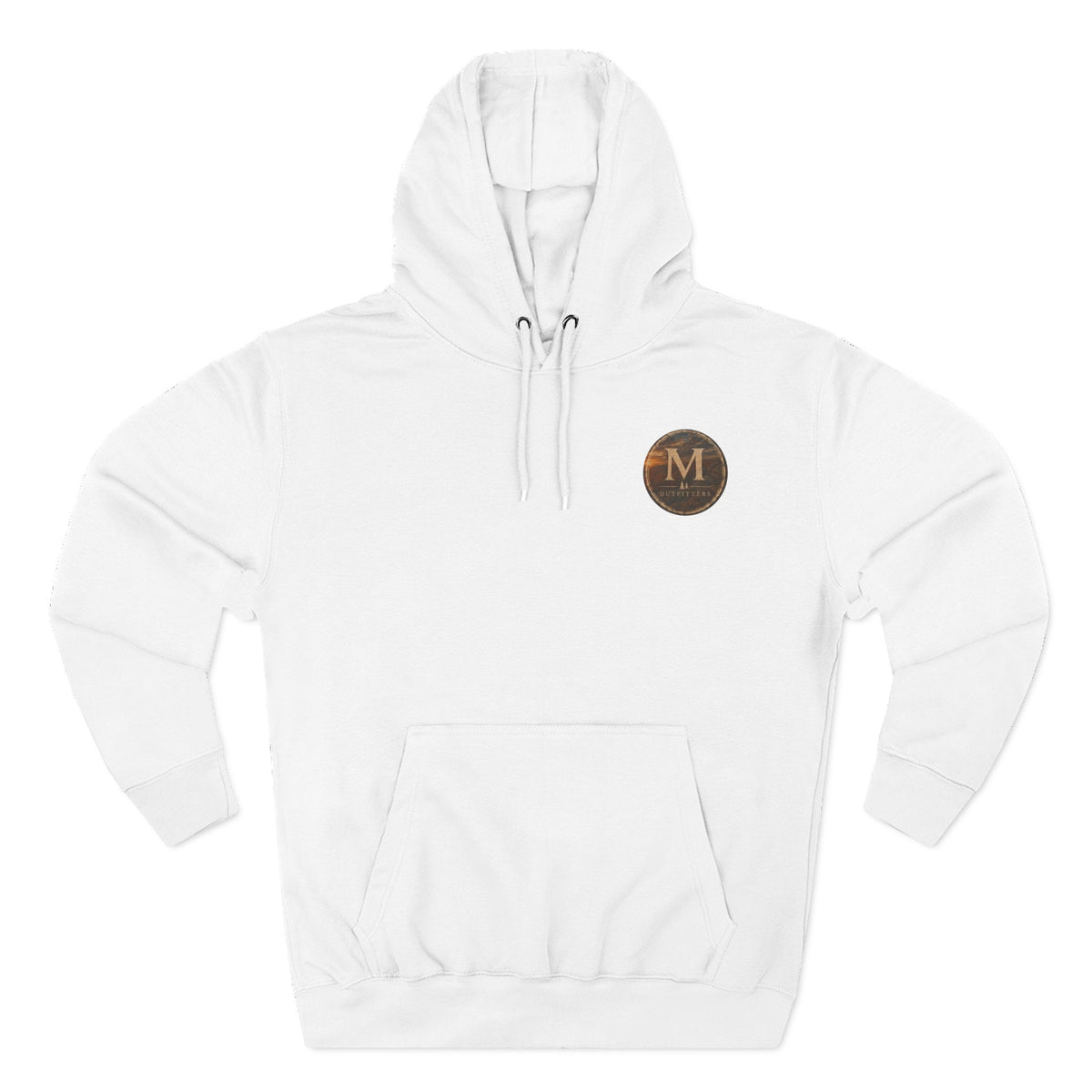 Monogram M Circle Hoodie — Minimalist Initials Fleece Pullover