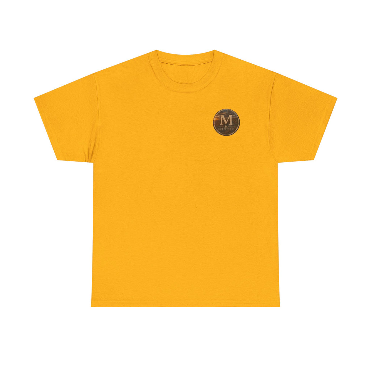 Minimal Monogram 'M' Chest Logo Tee – Classic White Cotton Shirt