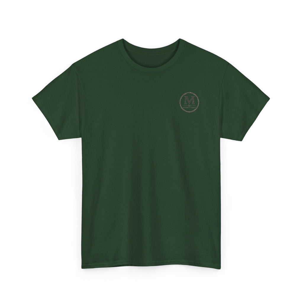 Minimalist Monogram Tee — Small Chest "M" Logo Cotton T‑Shirt