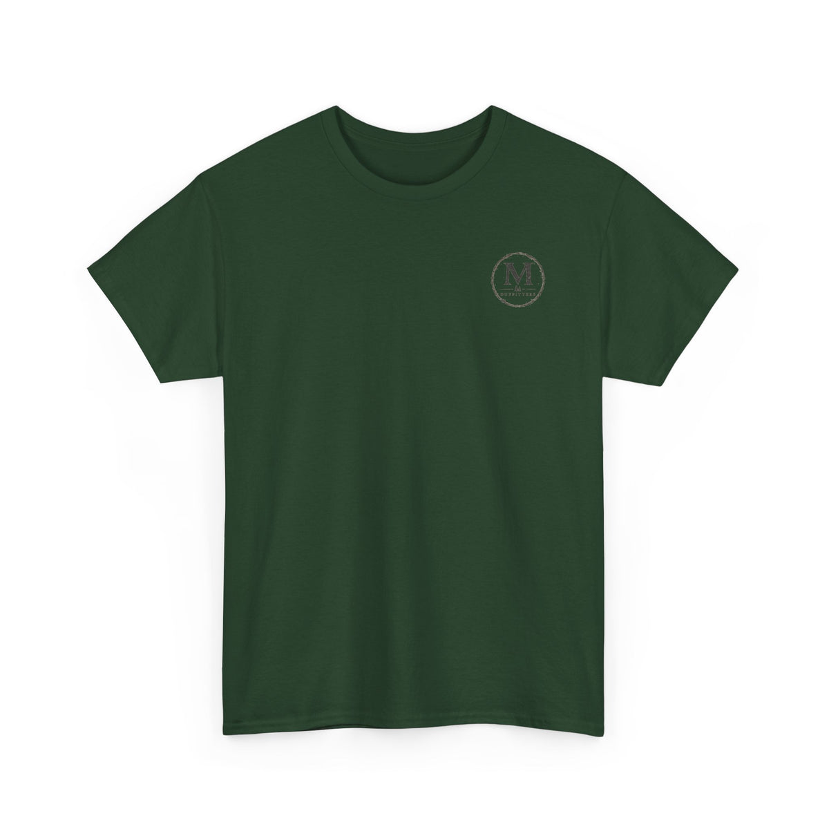 Minimalist Monogram Tee — Small Chest "M" Logo Cotton T‑Shirt