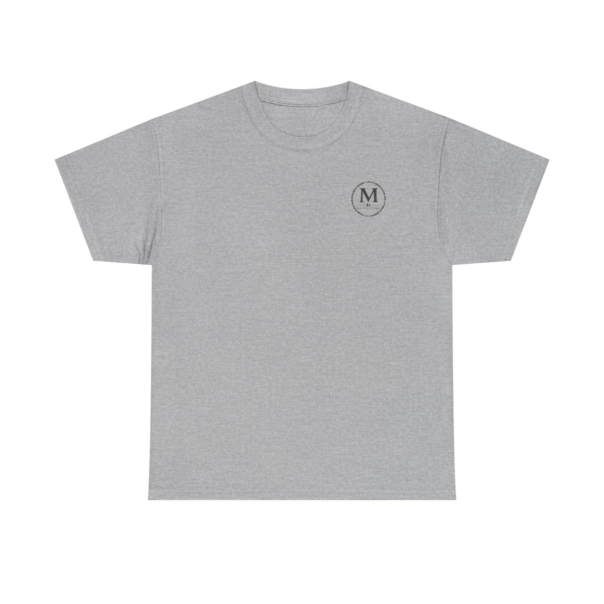 Minimalist Monogram Tee — Small Chest "M" Logo Cotton T‑Shirt