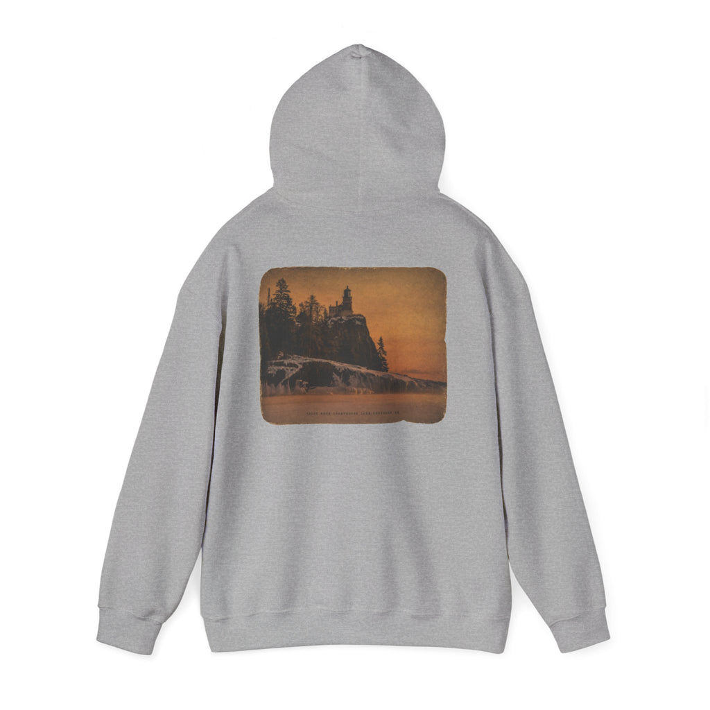 Musky Outfitters Co. Hooded Sweatshirt – Vintage Coastal Cliffs Graphic Hoodie