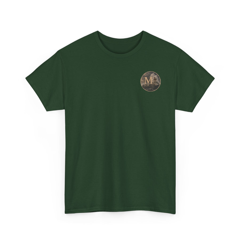 Monogram M Chest Logo Tee — Minimalist Vintage Initial T-Shirt