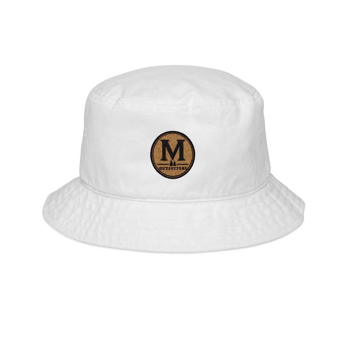 Monogram 'M' Embroidered Bucket Hat — Minimalist Personalized Sun Hat