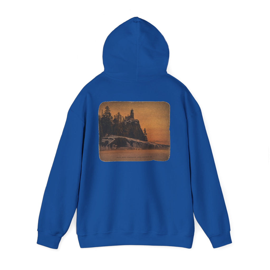 Musky Outfitters Co. Hooded Sweatshirt – Vintage Coastal Cliffs Graphic Hoodie