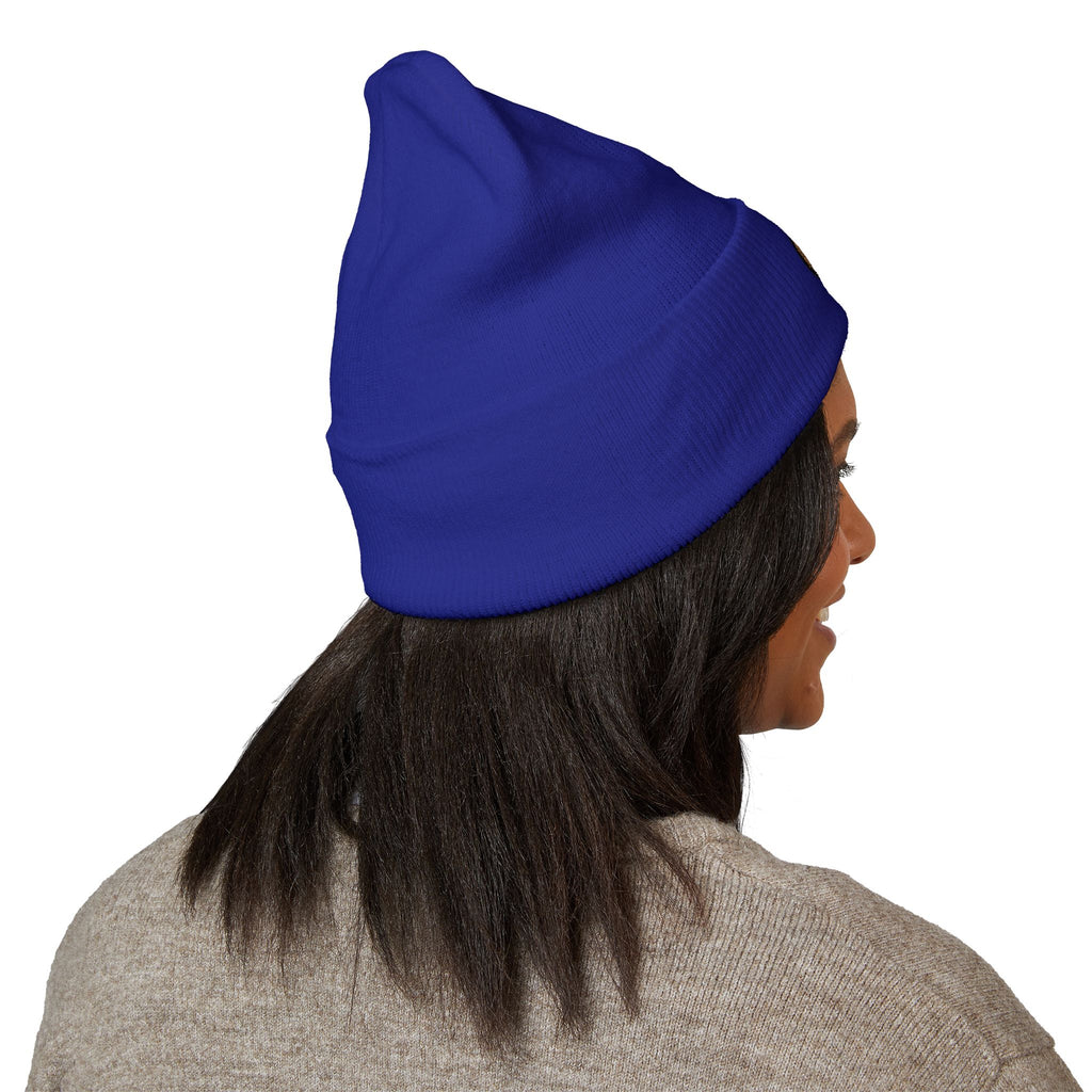 Embroidered Monogram Cuffed Beanie – Classic Knit Winter Hat