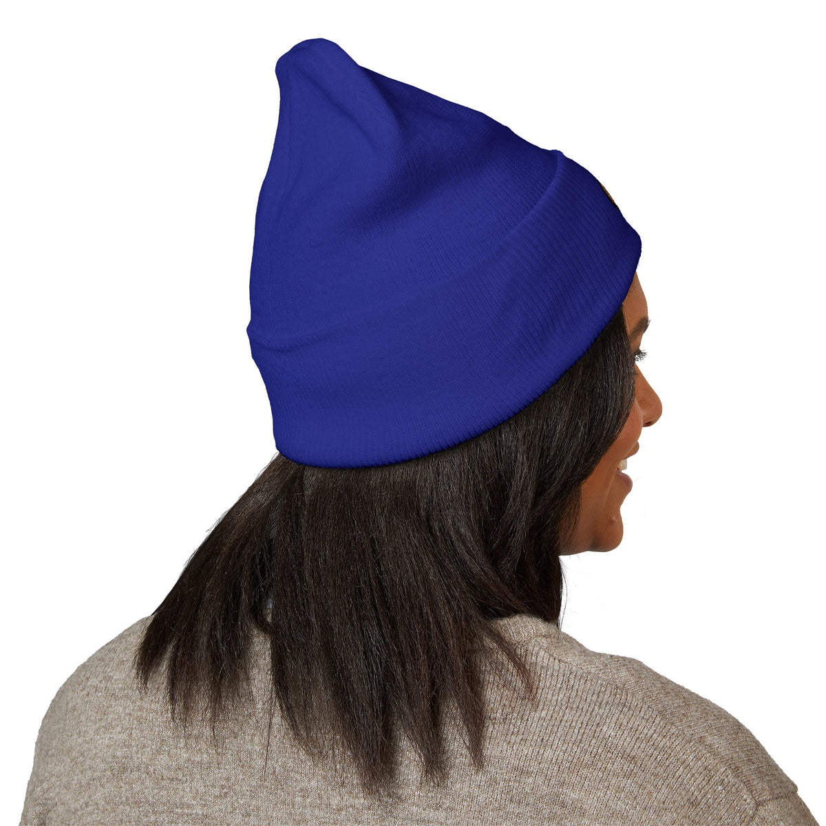 Embroidered Monogram Cuffed Beanie – Classic Knit Winter Hat