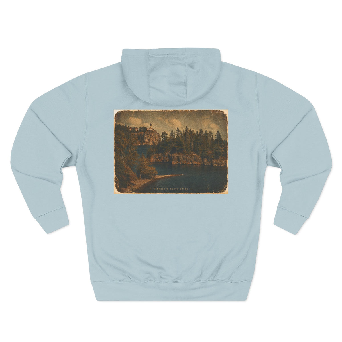 Vintage Lakeside Hoodie — Rustic Cabin Nature Graphic