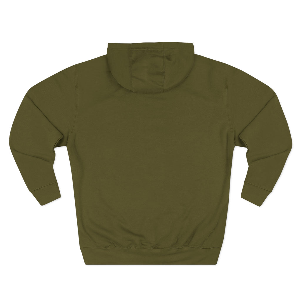 Minimal Monogram Circle Hoodie — Subtle Gold "M" Chest Logo