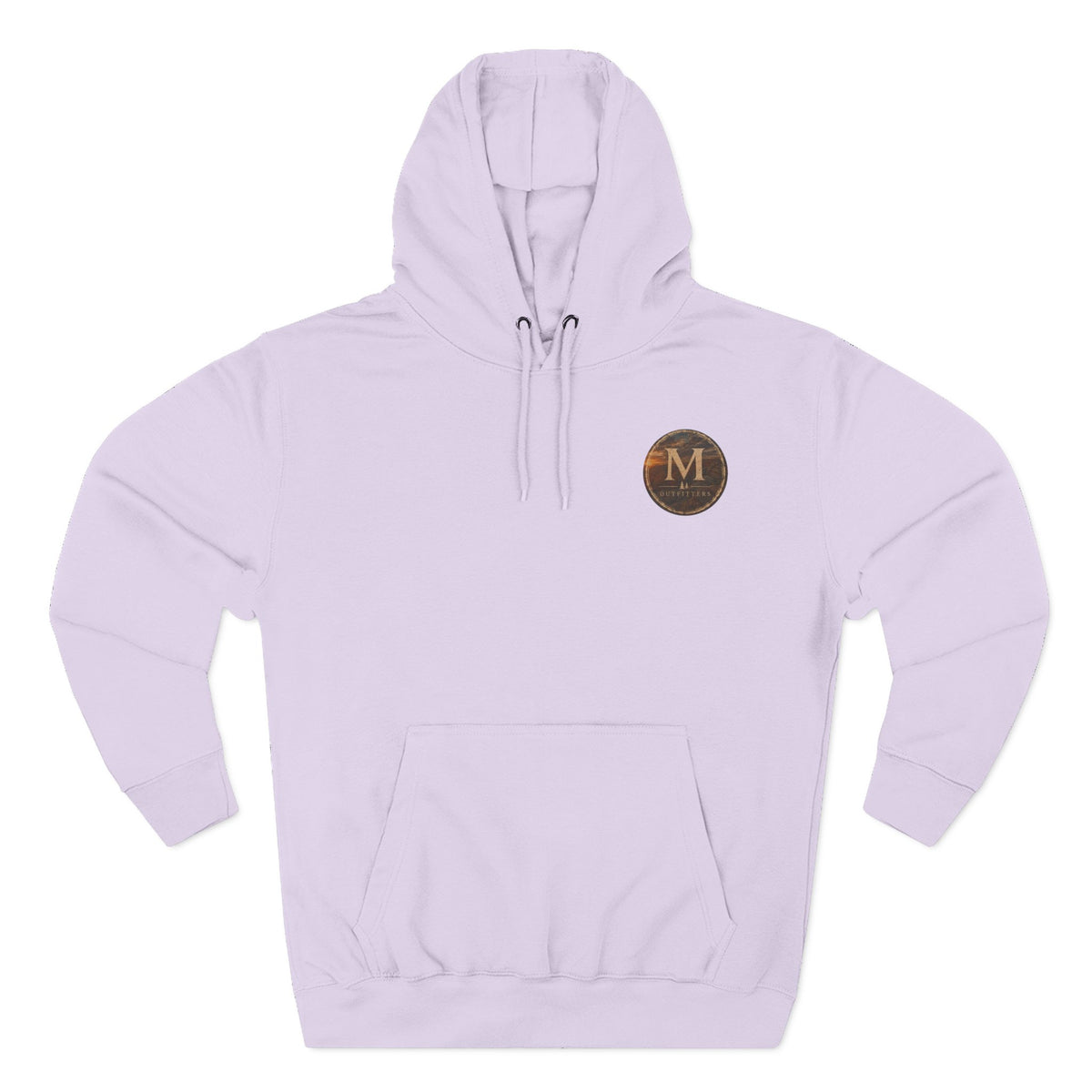 Monogram M Circle Hoodie — Minimalist Initials Fleece Pullover