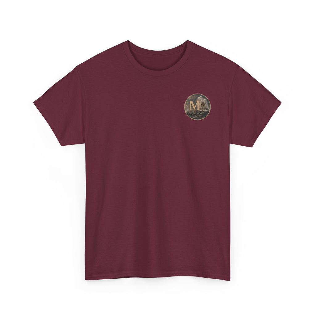 Monogram M Chest Logo Tee — Minimalist Vintage Initial T-Shirt