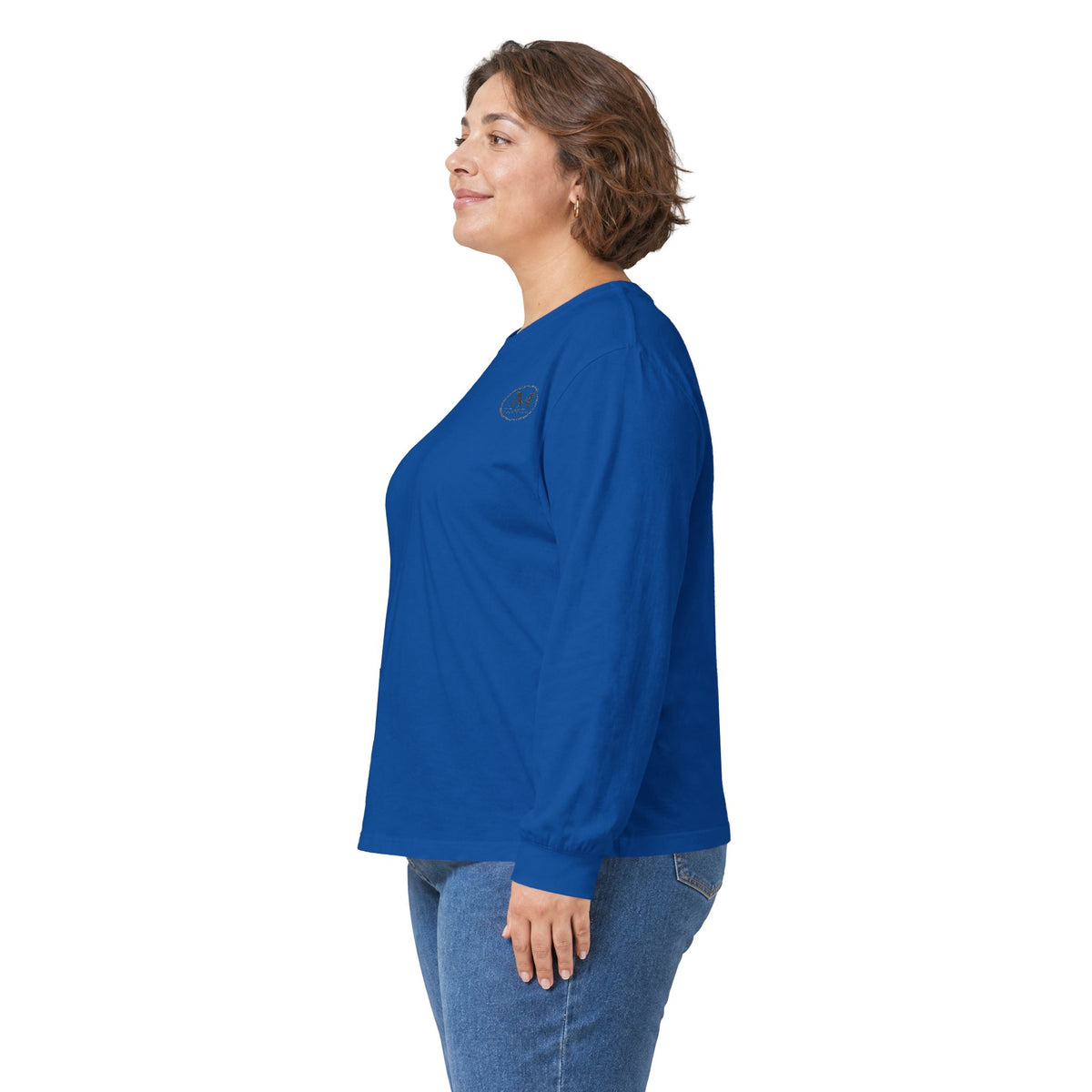 Long Sleeve Tee — Coastal Cabin Landscape Back Print