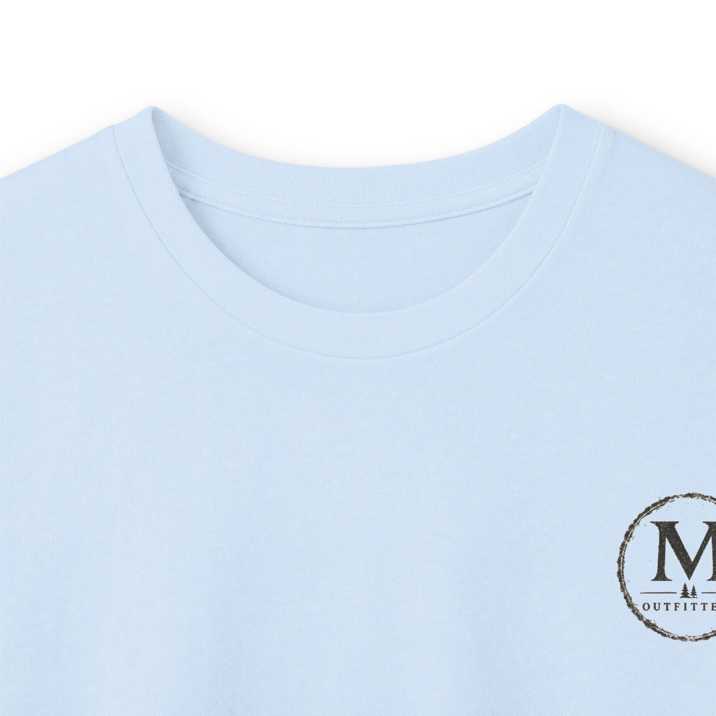 Long Sleeve Tee — Coastal Cabin Landscape Back Print