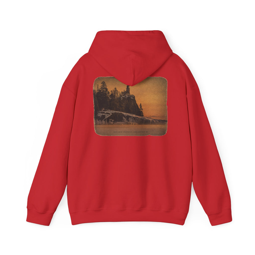 Musky Outfitters Co. Hooded Sweatshirt – Vintage Coastal Cliffs Graphic Hoodie