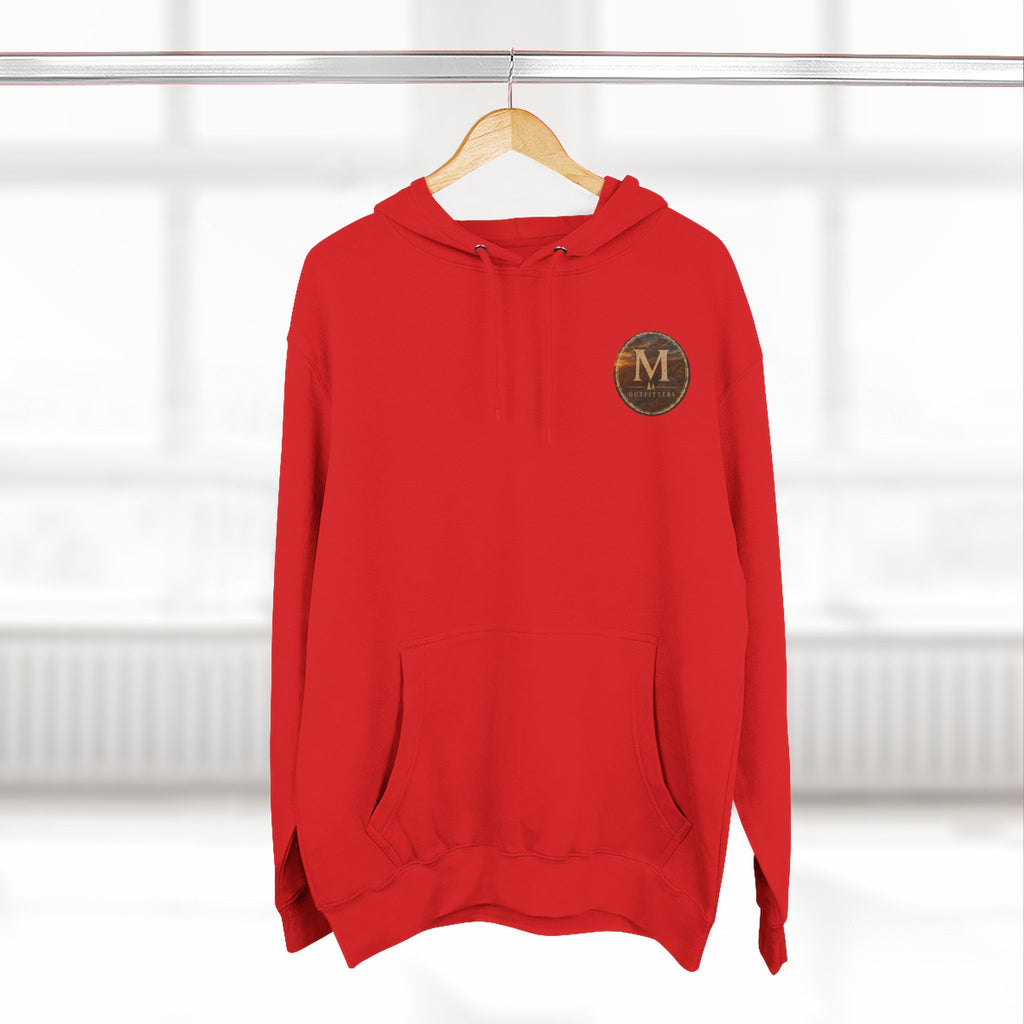 Monogram M Circle Hoodie — Minimalist Initials Fleece Pullover