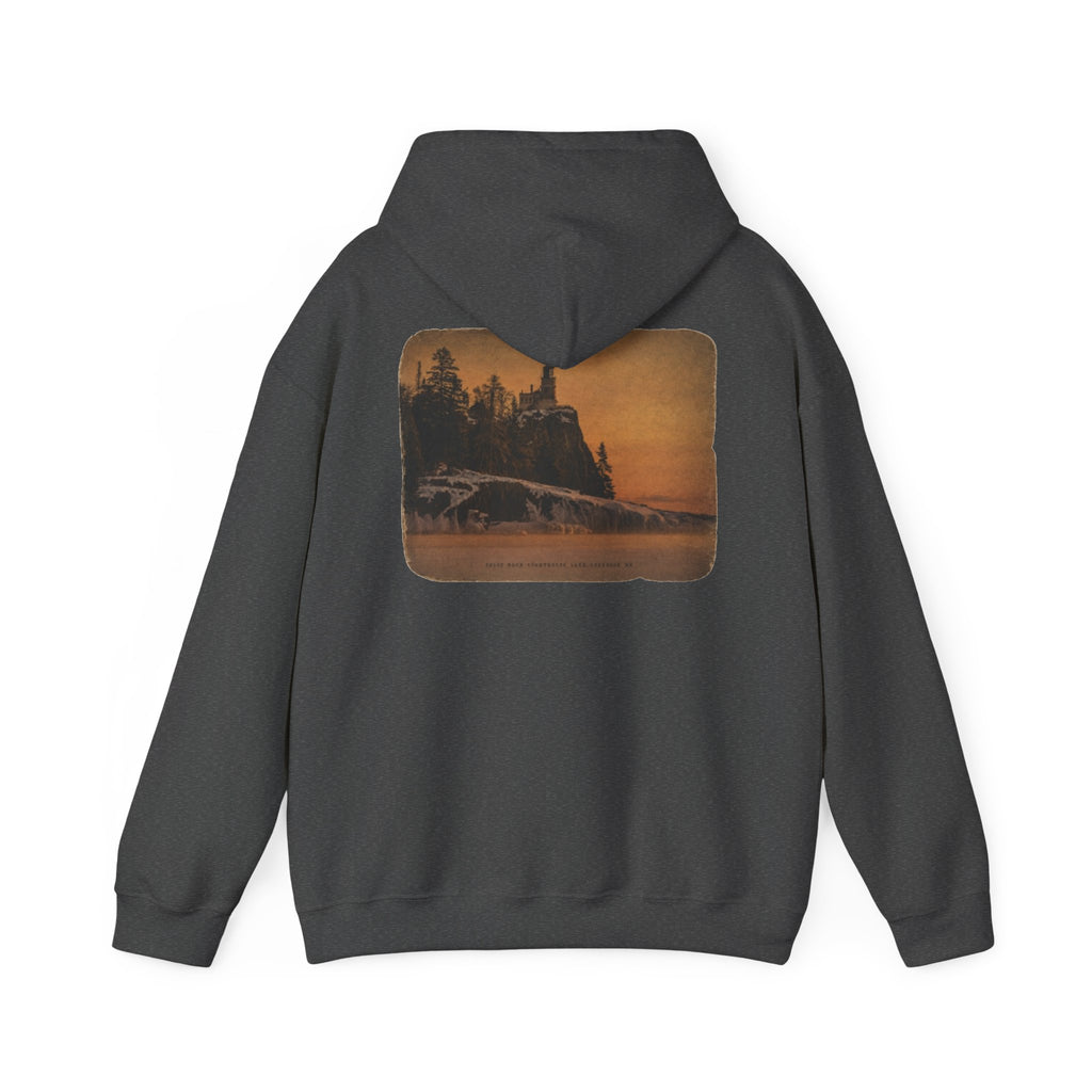 Musky Outfitters Co. Hooded Sweatshirt – Vintage Coastal Cliffs Graphic Hoodie