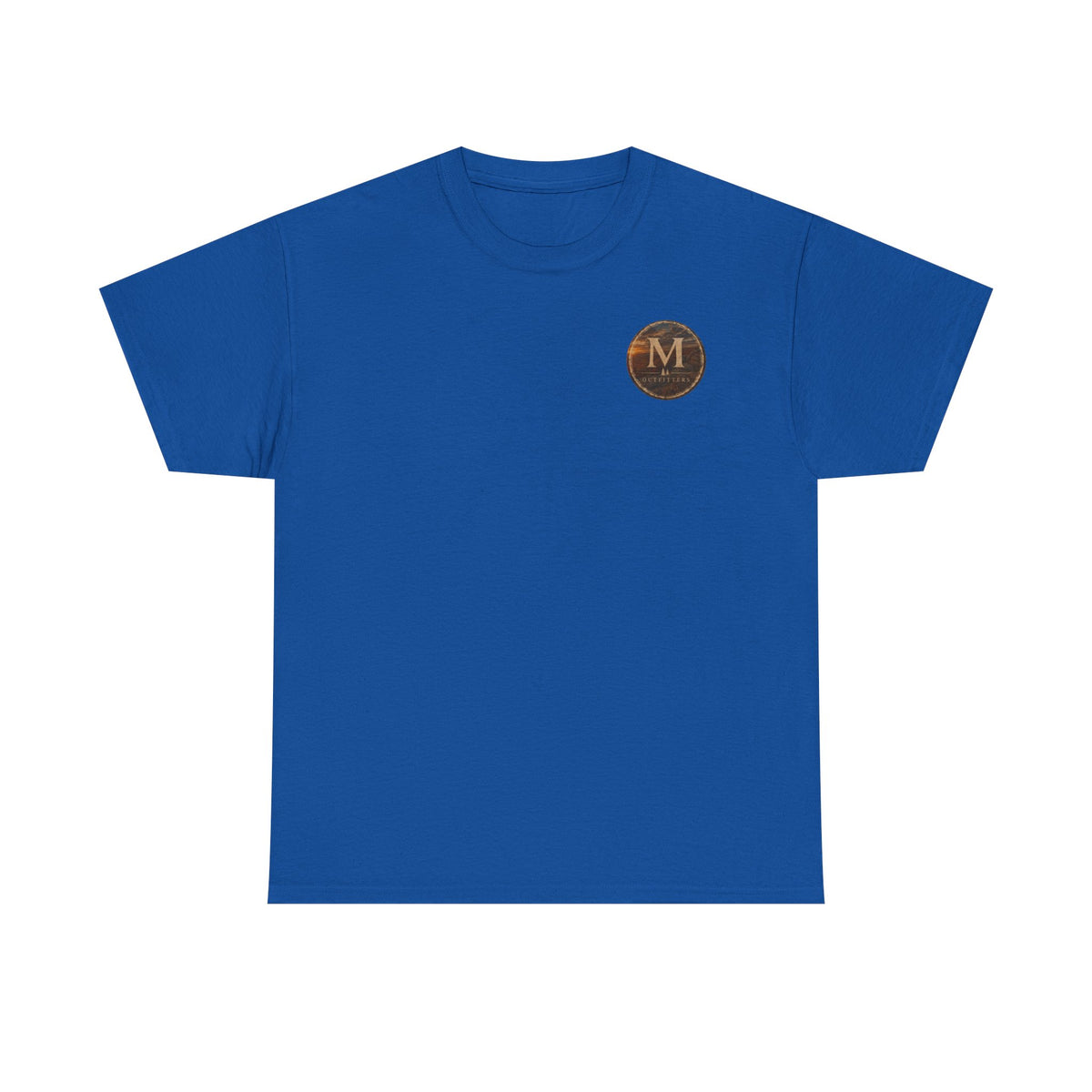 Minimal Monogram 'M' Chest Logo Tee – Classic White Cotton Shirt