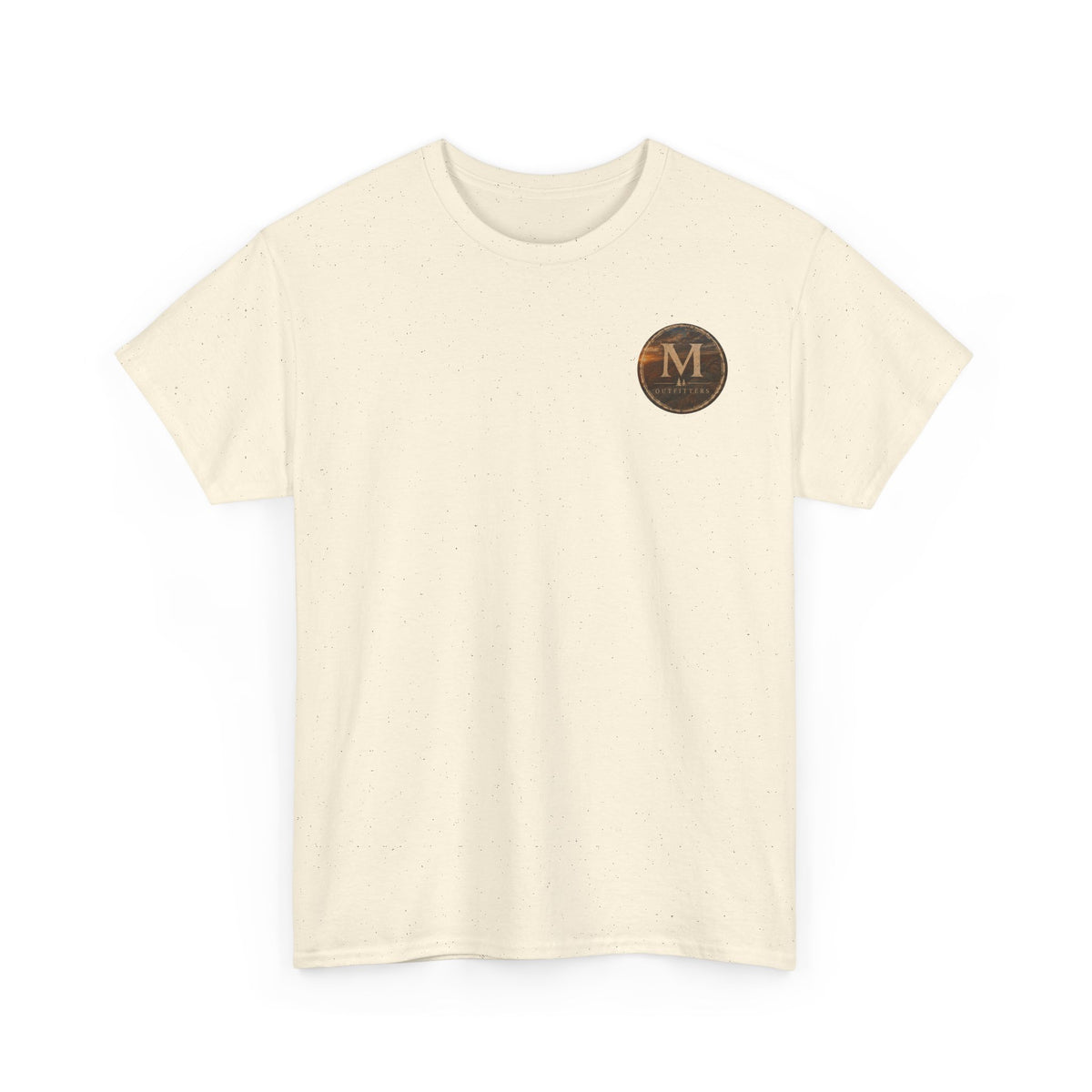 Minimal Monogram 'M' Chest Logo Tee – Classic White Cotton Shirt