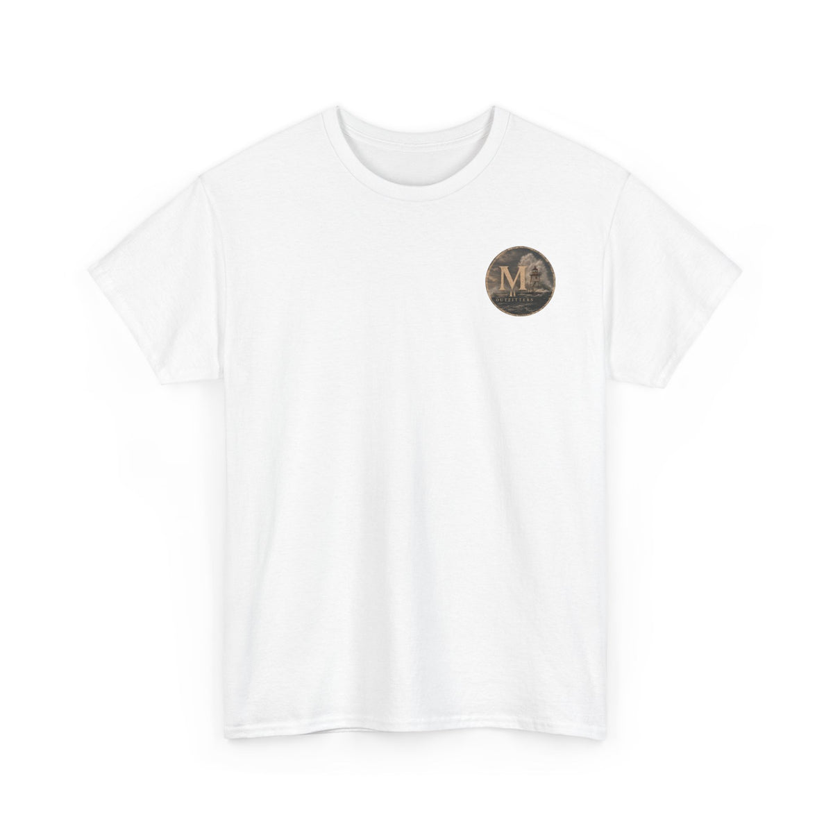 Monogram M Chest Logo Tee — Minimalist Vintage Initial T-Shirt