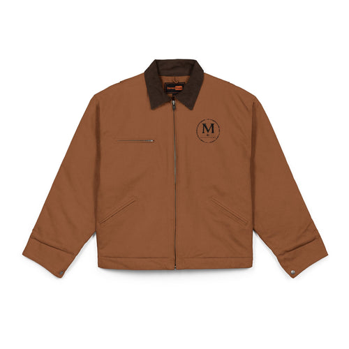 Duck Cloth Work Jacket — Durable Black Carpenter/Utility Jacket
